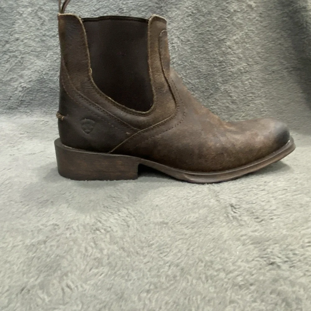 Ariat Mens 12D Midtown Rambler Square Toe Pull On Boot Dark Brown Leather Casual